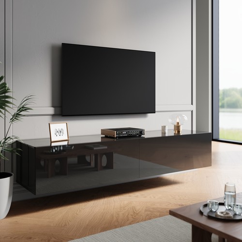 Black high gloss - black, wall