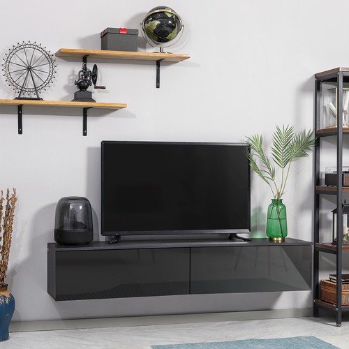 Homcom wall mounted stand - mounted, tv