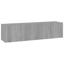 TV Cabinet Wall Mounted Grey