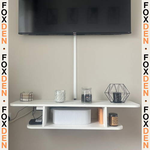 White floating unit stand - white, tv
